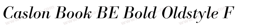 Caslon Book BE Bold Oldstyle Figures字体转换